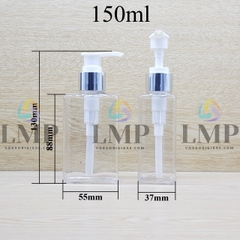 Chai lotion vuông vòi van xi KO viền