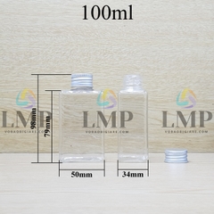 Chai lotion vuông nắp nhôm cuốn biên