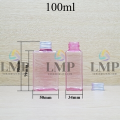 Chai lotion vuông nắp nhôm cuốn biên