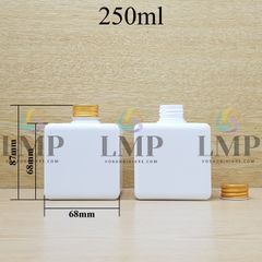 Chai lotion vuông nắp nhôm cuốn biên