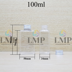 Chai lotion vuông nắp nhôm cuốn biên