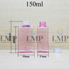 Chai lotion vuông nắp nhôm cuốn biên
