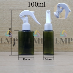 Chai lotion vuông đầu xịt kiếng có khóa