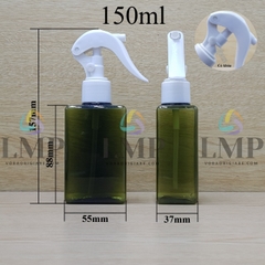 Chai lotion vuông đầu xịt kiếng có khóa