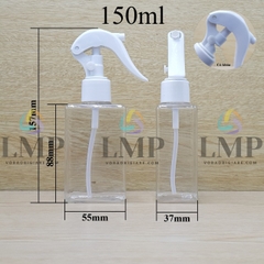 Chai lotion vuông đầu xịt kiếng có khóa