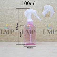 Chai lotion vuông đầu xịt kiếng có khóa