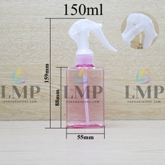 Chai lotion vuông đầu xịt kiếng có khóa