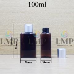 Chai lotion vuông nắp nhấn xi