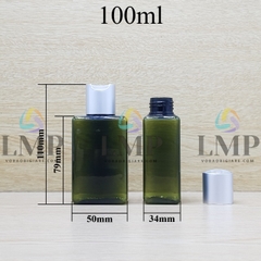 Chai lotion vuông nắp nhấn xi