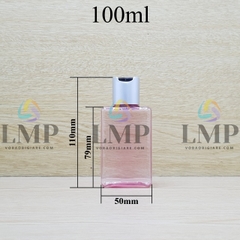 Chai lotion vuông nắp nhấn xi