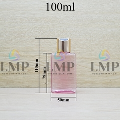 Chai lotion vuông nắp nhấn xi