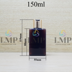 Chai lotion vuông nắp nhấn xi