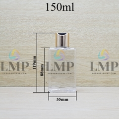 Chai lotion vuông nắp nhấn xi