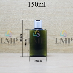 Chai lotion vuông nắp nhấn xi