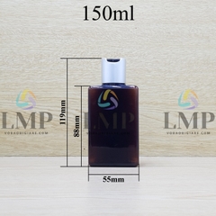 Chai lotion vuông nắp nhấn xi
