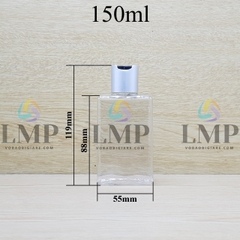 Chai lotion vuông nắp nhấn xi