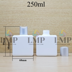 Chai lotion vuông nắp nhấn xi