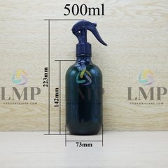 Chai PET 38g vòi xịt kiếng 500ml