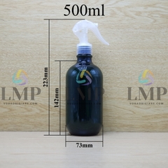 Chai PET 38g vòi xịt kiếng 500ml