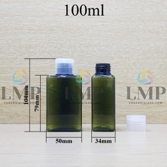 Chai lotion vuông nắp bật trơn
