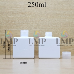 Chai lotion vuông nắp bật trơn