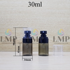 Chai PETG vai ngang đầu phun sương trơn