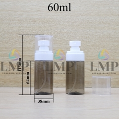 Chai PETG vai ngang đầu phun sương trơn