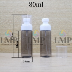 Chai PETG vai ngang đầu phun sương trơn
