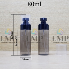 Chai PETG vai ngang đầu phun sương trơn