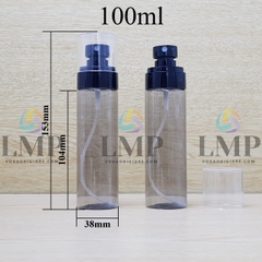 Chai PETG vai ngang đầu phun sương trơn