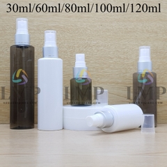 Chai PETG vai ngang đầu phun sương xi 1 viền