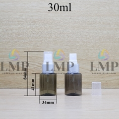 Chai PETG vai ngang đầu phun sương xi 1 viền