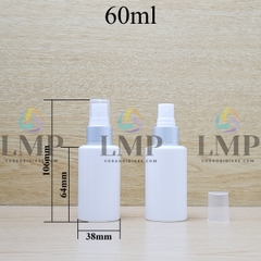 Chai PETG vai ngang đầu phun sương xi 1 viền