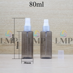Chai PETG vai ngang đầu phun sương xi 1 viền