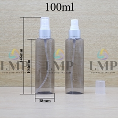 Chai PETG vai ngang đầu phun sương xi 1 viền