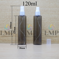 Chai PETG vai ngang đầu phun sương xi 1 viền