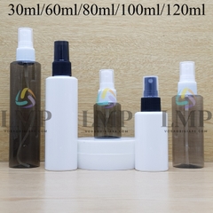 Chai PETG vai ngang đầu phun sương sọc