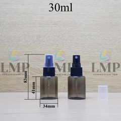 Chai PETG vai ngang đầu phun sương sọc