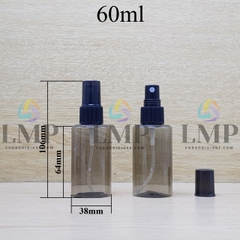 Chai PETG vai ngang đầu phun sương sọc
