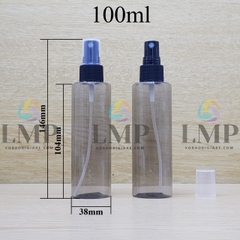 Chai PETG vai ngang đầu phun sương sọc