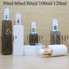 Chai PETG vai ngang đầu xịt giọt xi