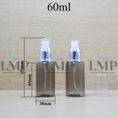 Chai PETG vai ngang đầu phun sương xi