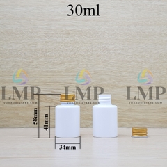 Chai PETG vai ngang nắp nhôm cuốn