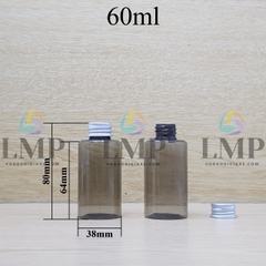 Chai PETG vai ngang nắp nhôm cuốn