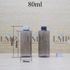 Chai PETG vai ngang nắp nhôm cuốn