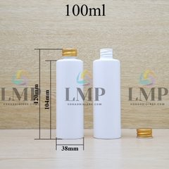 Chai PETG vai ngang nắp nhôm cuốn