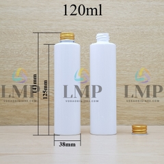 Chai PETG vai ngang nắp nhôm cuốn
