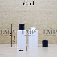 Chai PETG vai ngang nắp nhấn