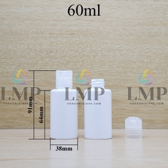 Chai PETG vai ngang nắp nhấn