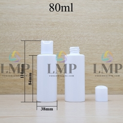 Chai PETG vai ngang nắp nhấn